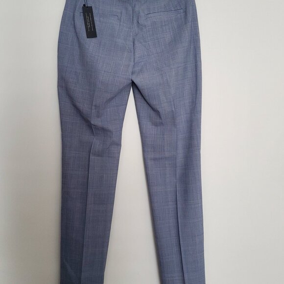 RYAN Plaid Suit Pant Women's Tall Size 6L Light Blue / Grey Pockets Officewear - Picture 9 of 12